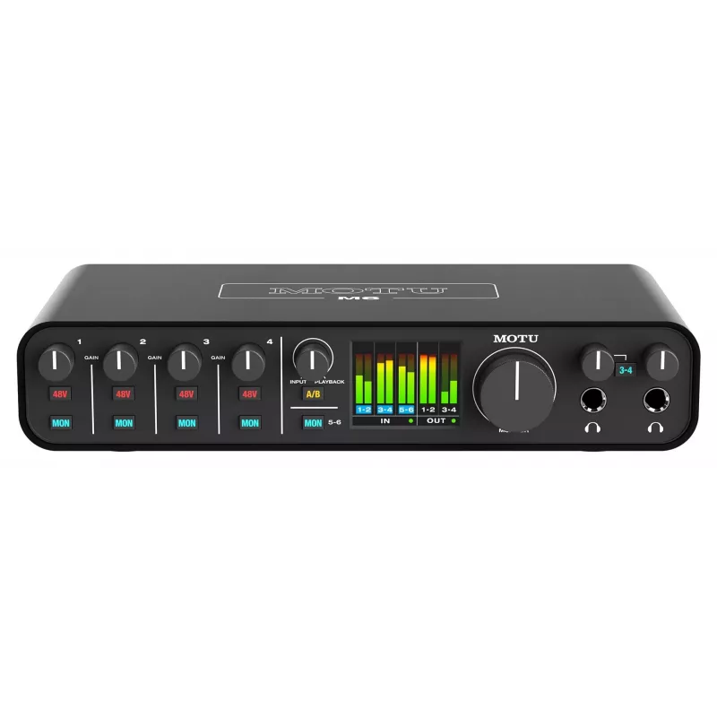 MOTU M6 garso sąsaja - 6x4 USB-C su 4 išankstiniais stiprintuvais, 192 kHz