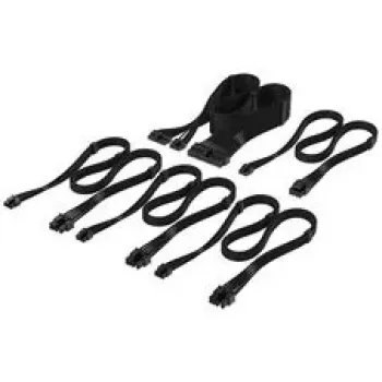 Corsair Premium Sleeved DC Cable Starter Kit for Type-5 PSU - Black