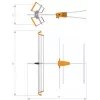 TELEVES Yagi V BIII VHF antena, 5 elementų, 174-230 MHz, 7.5 dBi, F tipo jungtis, lauko, juoda