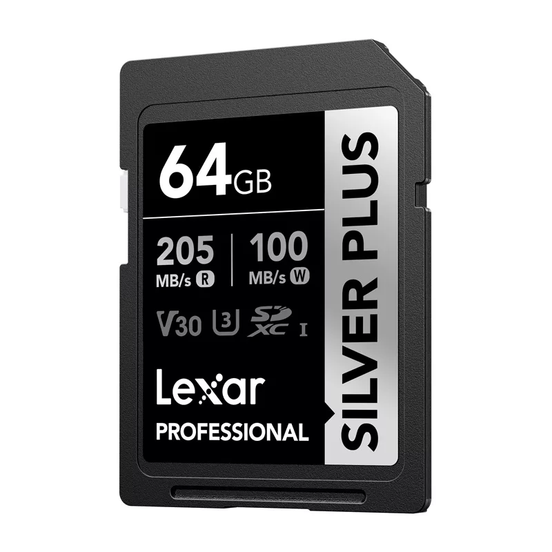 Lexar Professional SILVER PLUS SDXC 64GB atminties kortelė UHS-I U3 V30 A2