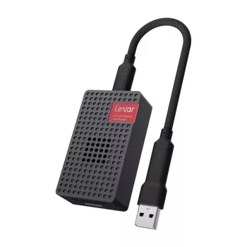 Lexar RW540 microSD Express atminties kortelių skaitytuvas USB 3.2 Gen 2 Type-C tamsiai pilkas