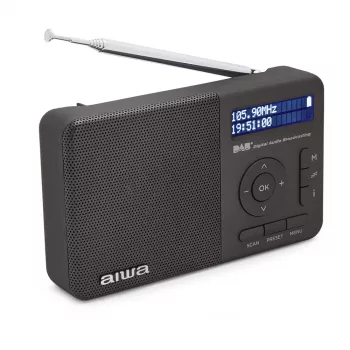Aiwa RD-40DAB/BK Black DAB+ & FM Portable Radio with Bluetooth