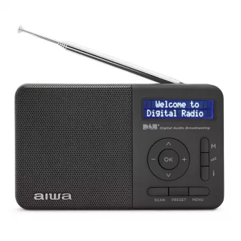 Aiwa RD-40DAB/BK Black DAB+ & FM Portable Radio with Bluetooth