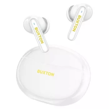 Buxton BTW 7200 White Tuya – In-Ear True Wireless Stereo (TWS) Bluetooth 5.1 ausinės su įkrovimo dėklu, IPX4, baltos