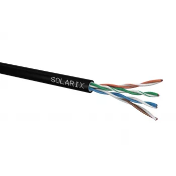 Solarix PE CAT5e UTP montavimo kabelis, vientisa viela, 305 m (SXKD-5E-UTP-PEG)