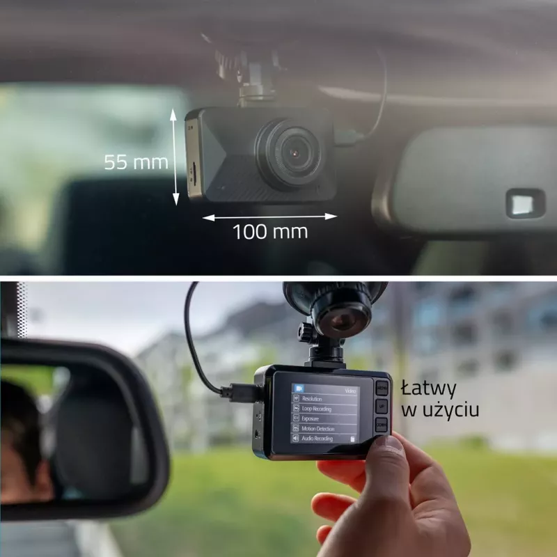 LAMAX T3 Dashcam Full HD 1080p 140° Wide Angle su G-Sensor ir Parkavimo režimu