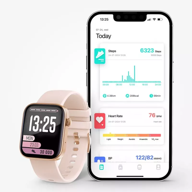 LAMAX BCool2 Plus Smartwatch 1.8 colio TFT liečiamas ekranas Auksinis