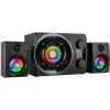 Rampage RMS-G8 25W nešiojamas Bluetooth garsiakalbis su RGB apšvietimu, TWS, FM radiju, juodas