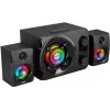 Rampage RMS-G8 25W nešiojamas Bluetooth garsiakalbis su RGB apšvietimu, TWS, FM radiju, juodas