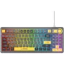 Rampage CYCLONE KNOB RGB 90% mechaninė klaviatūra, Outemu Blue jungikliai, juoda