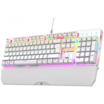 Rampage KB-R86 UMBRA mechaninė klaviatūra, balta, Outemu Blue jungikliai, RGB apšvietimas, USB laidinė
