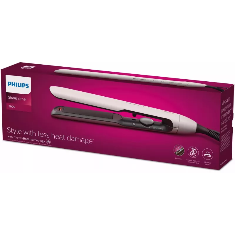 Philips 5000 Series BHS515/00 Plaukų tiesintuvas, šiltai balta, 1,8 m laidas