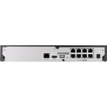 Hanwha Vision Network Video Recorder 8 IP Channels H.265 60Mbps without HDD HDMI PoE Switch