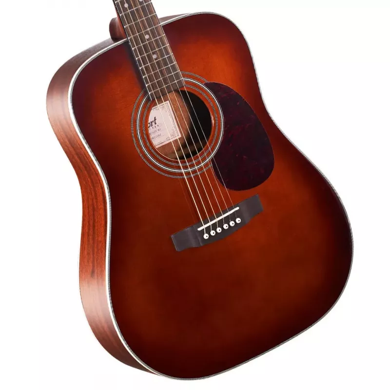 Cort Earth 70 BR akustinė gitara – dreadnought, solidinė Sitkos eglės viršutinė dalis, raudonmedžio galinė dalis ir šonai, natūralus satinas