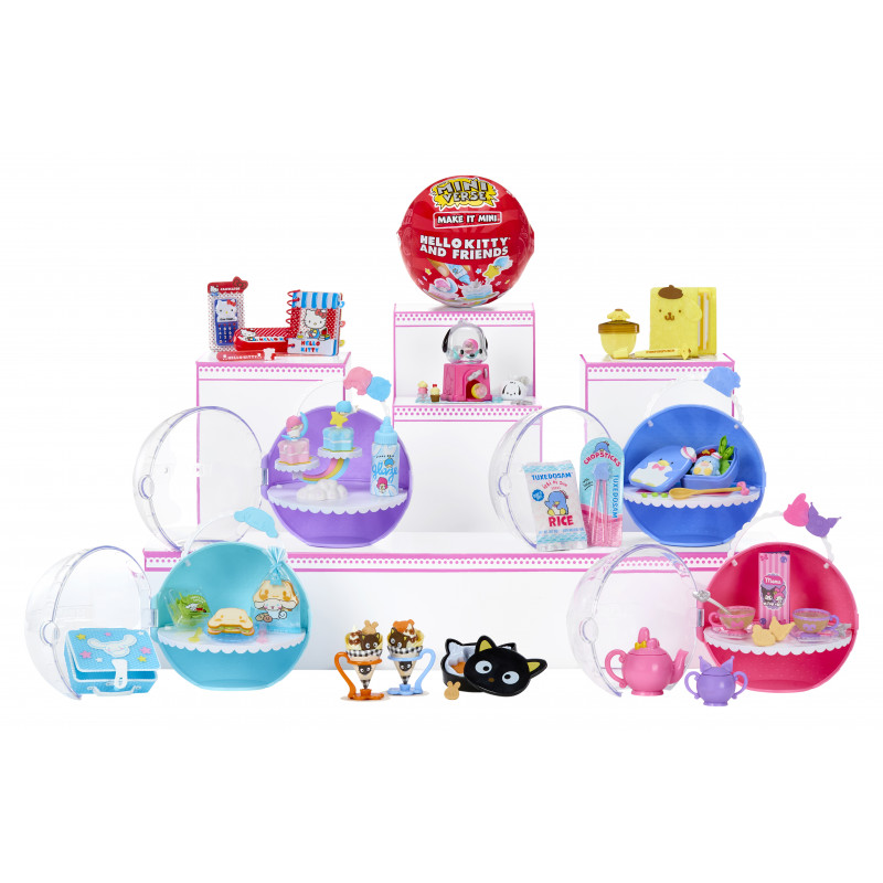 MGA's Miniverse - Make It Mini SANRIO Hello Kitty Series 4 aklosios kapsulės kūrybos rinkinys
