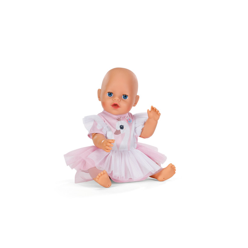 ZAPF CREATION BABY born gulbės suknelė 43 cm lėlei - komplektas