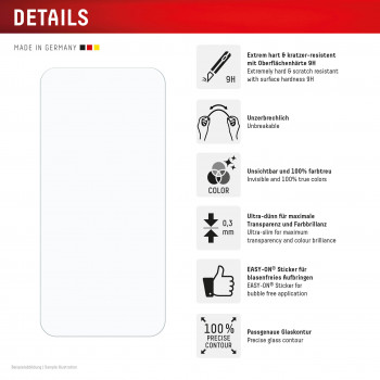 E.V.I. DISPLEX Smart Glass ekrano apsauga, skirta Xiaomi 13T Pro / 13T – 9H grūdintas stiklas, itin skaidrus, Easy-On rėmelis