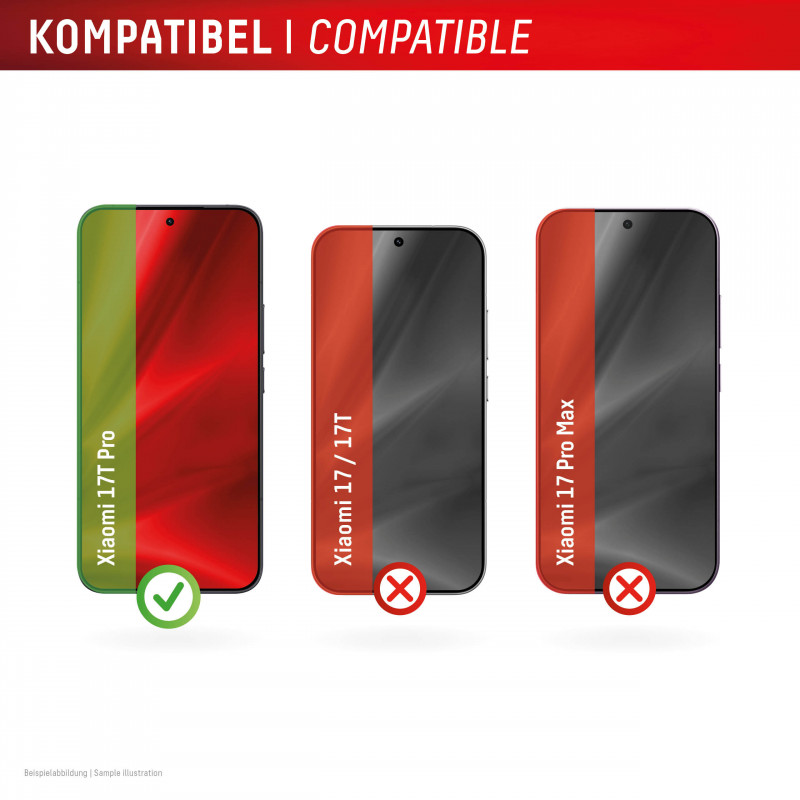 E.V.I. DISPLEX Smart Glass ekrano apsauga, skirta Xiaomi 13T Pro / 13T – 9H grūdintas stiklas, itin skaidrus, Easy-On rėmelis