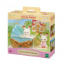 EPOCH Sylvanian Families Šokoladiniai Triušiukai Dvyniai su Vežimėliu