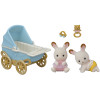 EPOCH Sylvanian Families Šokoladiniai Triušiukai Dvyniai su Vežimėliu