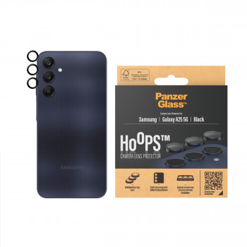 PanzerGlass Hoops fotoaparato objektyvo apsauga, skirta Samsung Galaxy A25 5G – juoda