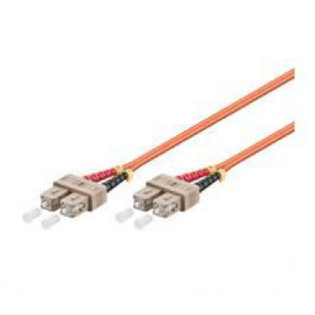 Microconnect 1m SC/UPC-SC/UPC Duplex Multimode OM2 šviesolaidinis kabelis, LSZH, oranžinis