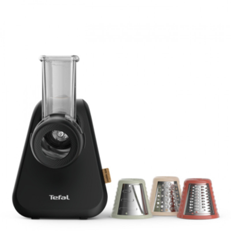 TEFAL MB77EN elektrinė tarka ir spiralizatorius, 260 W, 5 kūgiai, juoda/sidabrinė