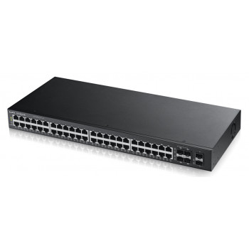 ZyXEL GS1920-48 48 prievadų Gigabit Smart Managed komutatorius su 4 SFP uplinkais ir PoE+ (375W)