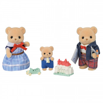 EPOCH Sylvanian Families Biscuit Bear šeima - 4 kolekcinės figūrėlės