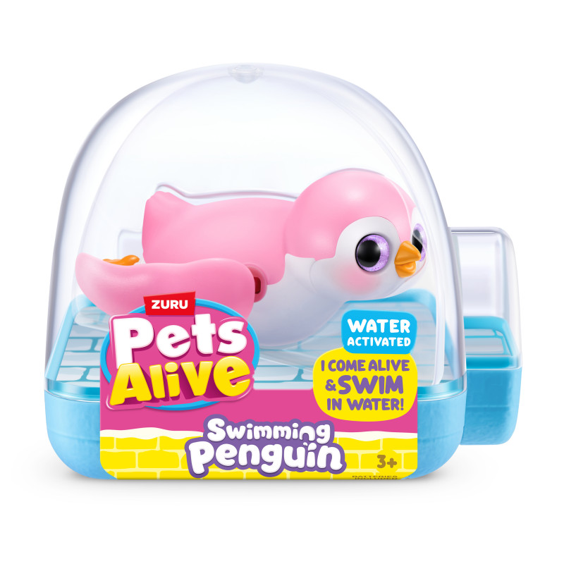 Zuru Pets Alive plaukiojantis pingvinas - įvairių spalvų robotizuota vonios žaislas