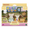 EPOCH Sylvanian Families Sunny Picnic rinkinys - Feneko lapės sesuo ir kūdikis