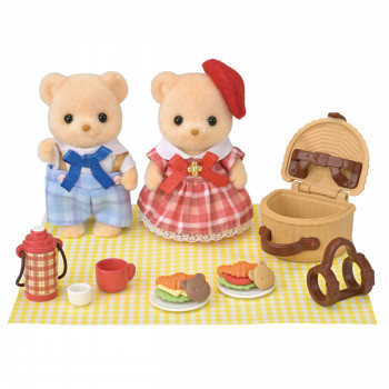 EPOCH Sylvanian Families Biscuit Bear Siblings iškylos žaidimų rinkinys