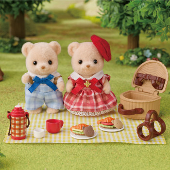 EPOCH Sylvanian Families Biscuit Bear Siblings iškylos žaidimų rinkinys