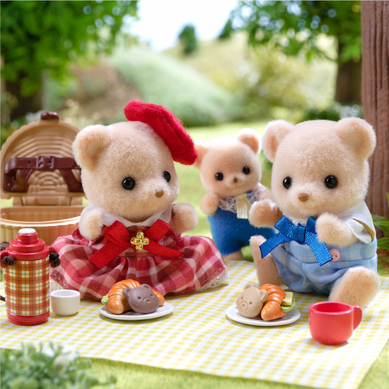 EPOCH Sylvanian Families Biscuit Bear Siblings iškylos žaidimų rinkinys