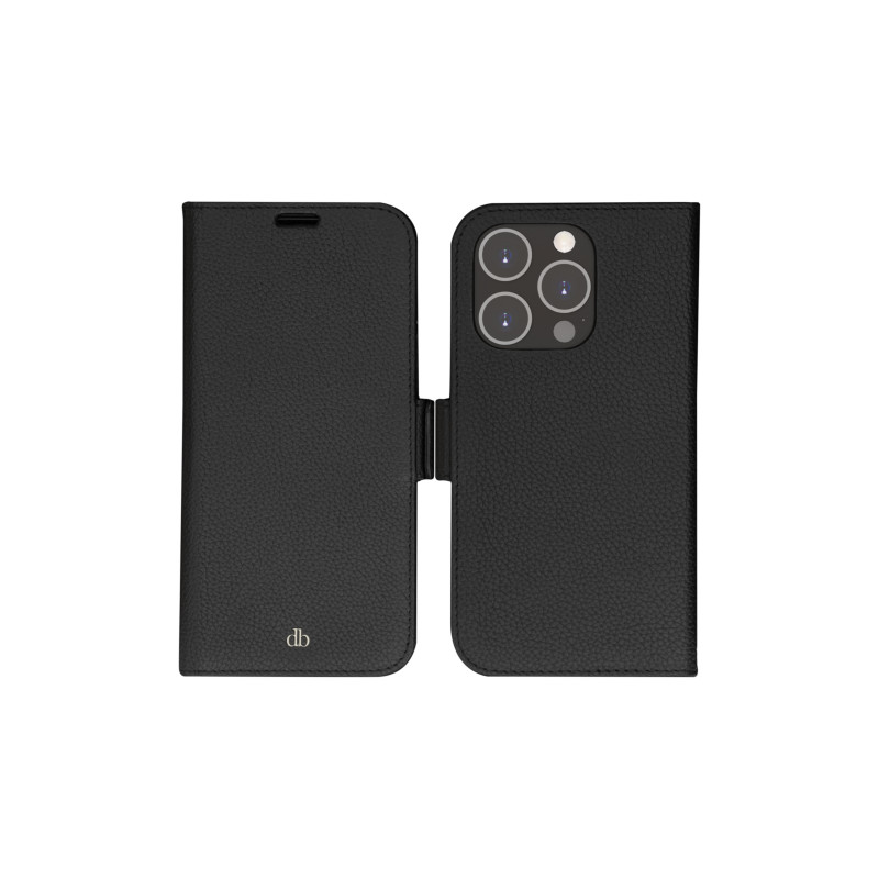 dbramante1928 New York 2-in-1 piniginės dėklas, skirtas iPhone 14 Pro - juodas