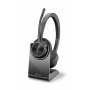 Plantronics Voyager 4320 UC belaidė Bluetooth ausinė su įkrovimo stoveliu, USB-A adapteriu, sertifikuota Microsoft Teams, juoda