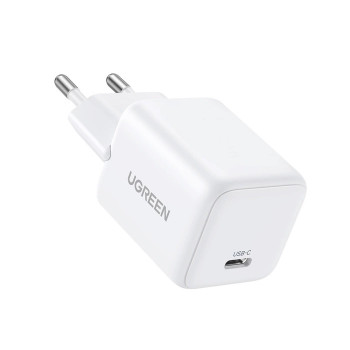 UGREEN X512 20W GaN USB-C sieninis įkroviklis (baltas)