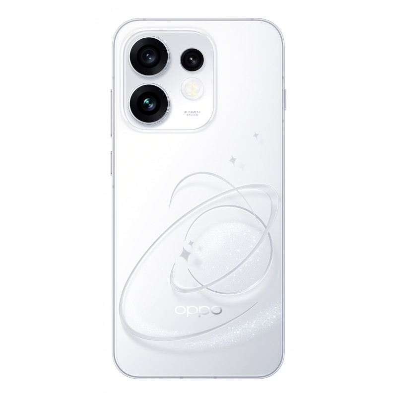 OPPO Reno16 5G 8GB RAM 512GB atmintis 6,7 colio AMOLED 120Hz ekranas, 50MP OIS triguba kamera, 80W greitas įkrovimas, baltas