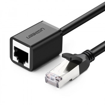 UGREEN Cat6 FTP Ethernet pataisos kabelis, RJ45 metalinė jungtis, 5 m juodas