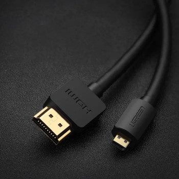 UGREEN HD127 Micro HDMI į HDMI laidas 4K 3D 1m juodas