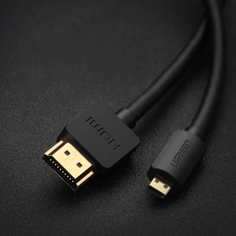 UGREEN HD127 Micro HDMI į HDMI laidas 4K 3D 1m juodas