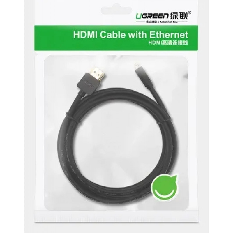 UGREEN HD127 Micro HDMI į HDMI laidas 4K 3D 1m juodas