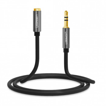 UGREEN AV118 3,5 mm AUX ilginimo kabelis 2 m, vyriškas į moterišką, juodas