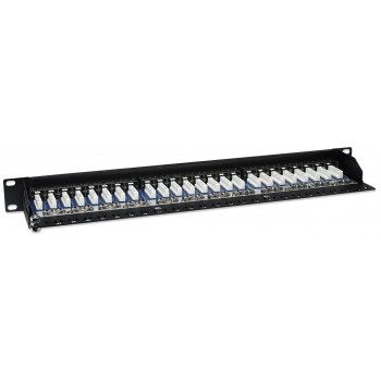 Intellinet 513487 24 prievadų Cat5e STP 1U montuojamas skydelis, juodas