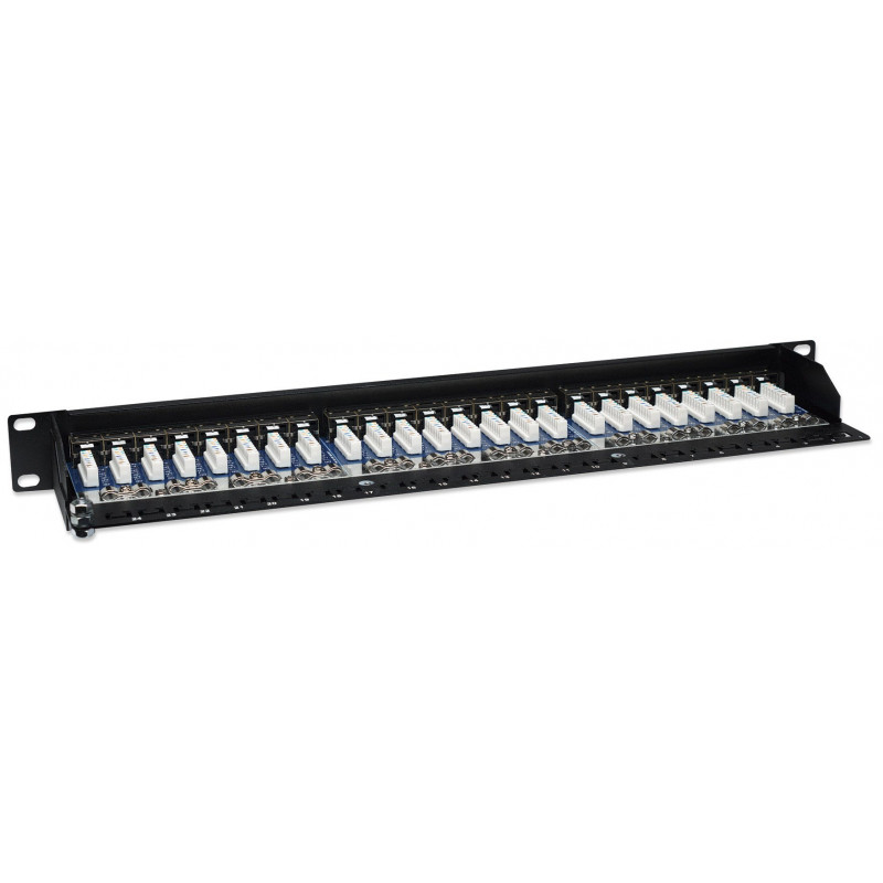 Intellinet 513487 24 prievadų Cat5e STP 1U montuojamas skydelis, juodas