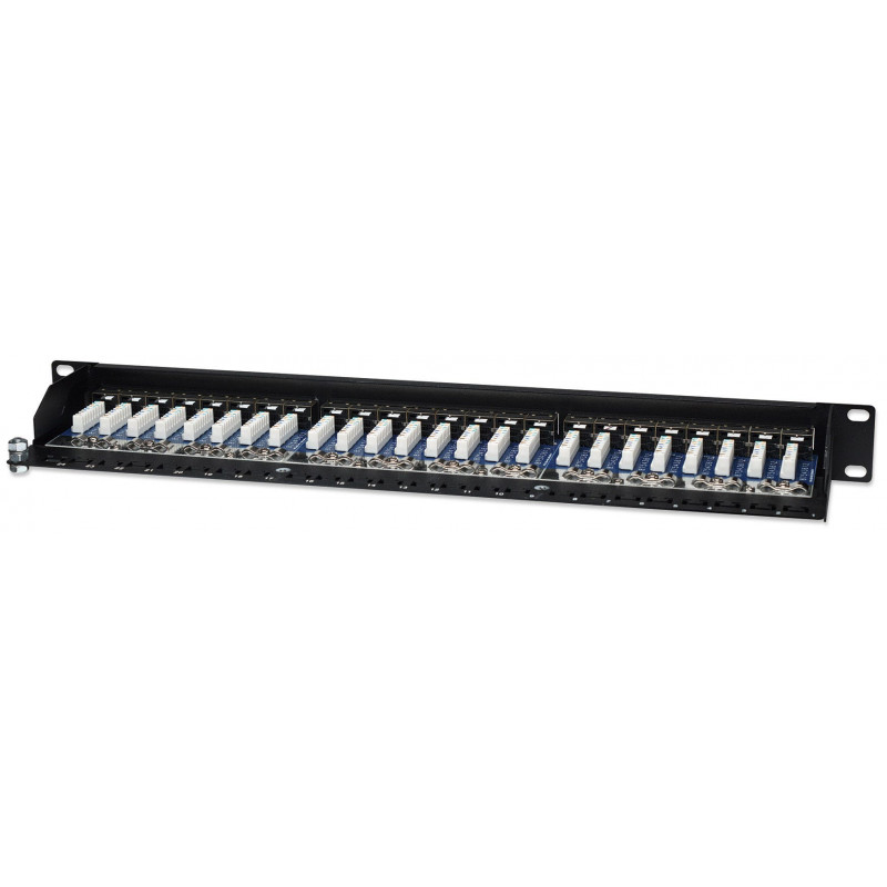 Intellinet 513487 24 prievadų Cat5e STP 1U montuojamas skydelis, juodas