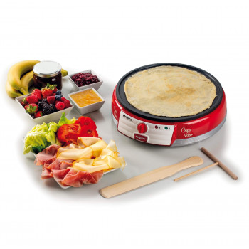 Ariete 202R Retro elektrinė krepių keptuvė su nelimpančia 30 cm plokšte, 1000W, raudona