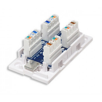 Intellinet 504904 Cat5e UTP Keystone Jack, 90 laipsnių užspaudimas, baltas