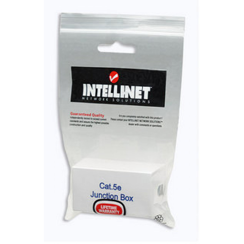 Intellinet 504904 Cat5e UTP Keystone Jack, 90 laipsnių užspaudimas, baltas