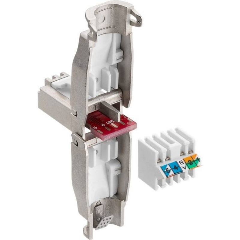 Techly 105872 Cat.6a STP RJ45 modulinis connectorius be įrankių, 10G, cinko lydinys, AWG 22-26